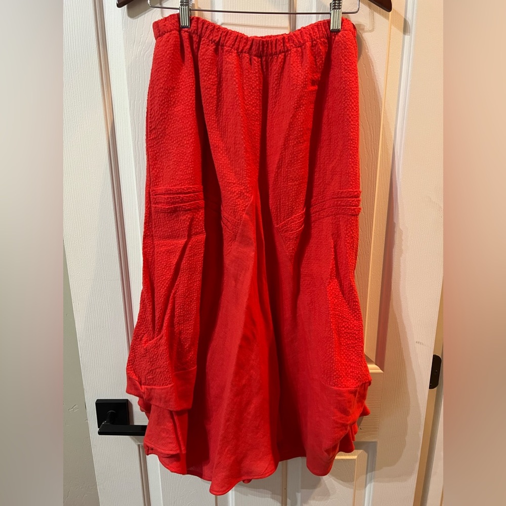 Cascade circle skirt, poppy, size medium